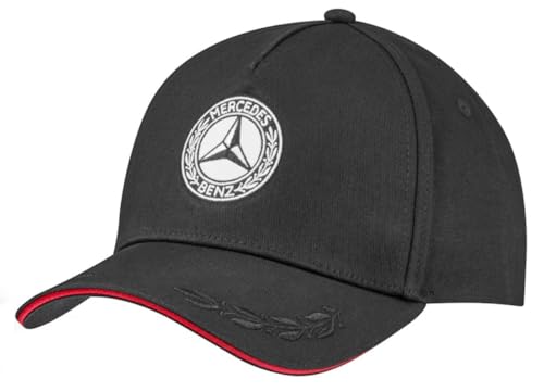 Generisch Cap Mercedes Benz schwarz, Baumwolle (Bio) mit Mercedes Benz Logo und schwarzem Lorbeer Generisch Cap Mercedes Benz schwarz, Baumwolle (Bio) mit Mercedes Benz Logo und schwarzem Lorbeer