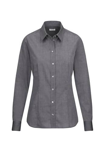 Seidensticker Damen Women Regular Longsleeve Cotton Bluse, Grau(080604), 44 EU