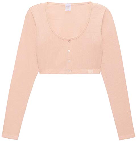 Savage X Fenty Women's Reg Savage X Thermal Crop TOP, Naked Pink Rose, L