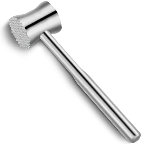 Attendrisseur de viande double face, marteau à viande en acier inoxydable 304, maillet de cuisine, batteur à viande, outil pour attendrir la cuisson du steak, du poisson, du porc, du bœuf, du veau, du