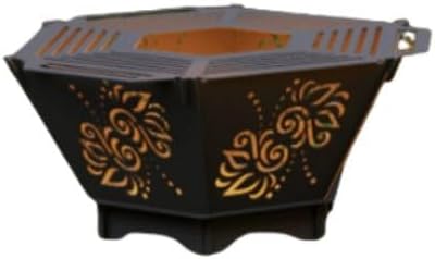 Portable Boma/Braai Firepit - Stainless Steel Flower