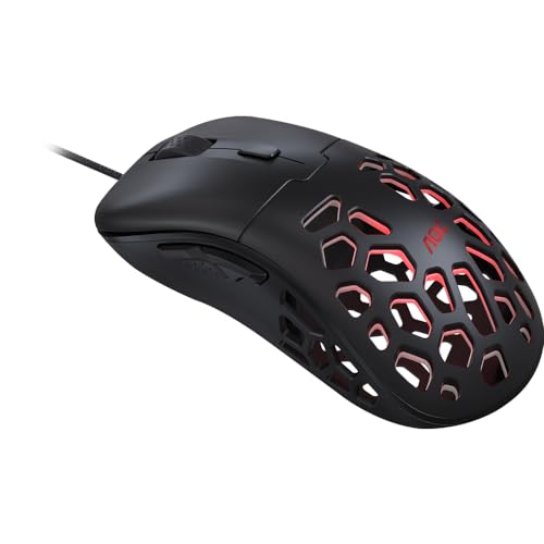 Image of AOC 2.4GHz Ergonomic Mouse, Wireless Bluetooth Vertical Mouse for Work, 4800 DPI Optical Tracking, 5 Adjustable DPI, Quiet Clicks, RGB Light, Compatible with Computer, Laptop, PC, Mac, Desktop - Brown