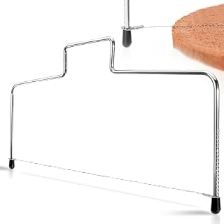 Menz Krajalnica do tortów z regulacją wysokości stal nierdzewna 32 cm krajalnica do ciasta z drutu do cięcia tortów o regulowanej wysokości ząbkowana