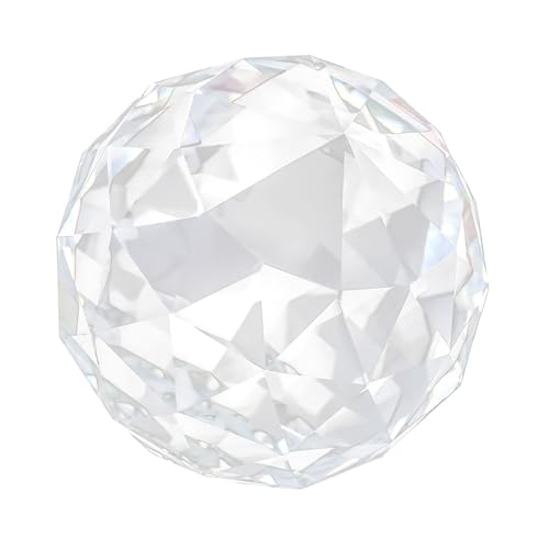Bola de Vidro Transparente de 60mm, Acessórios de Bola de Vidro Com Prismas de Cristal K9, para Deco