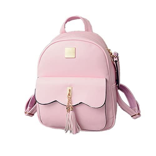 DWE - Mochila de piel sintética para mujer, color negro, rosa (Negro) - DWR Cover