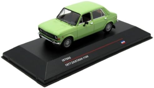 1/43 Scale Prefinished Fully Detailed Diecast Model, 1977 Zastava 1000 4-Door Sedan in Mint Green with Brown Interior #IST095