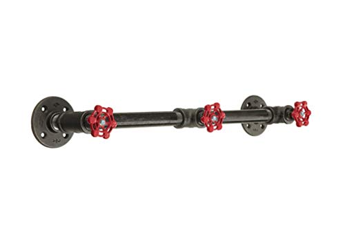 Etagere decorative allee bar avec valve retro et crochet noir