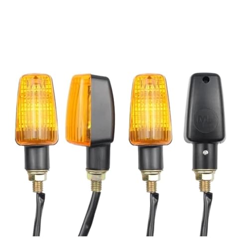 Clignotant de moto universel 12V à éclairage ambre puissant pour sécurité routière, 4 pièces