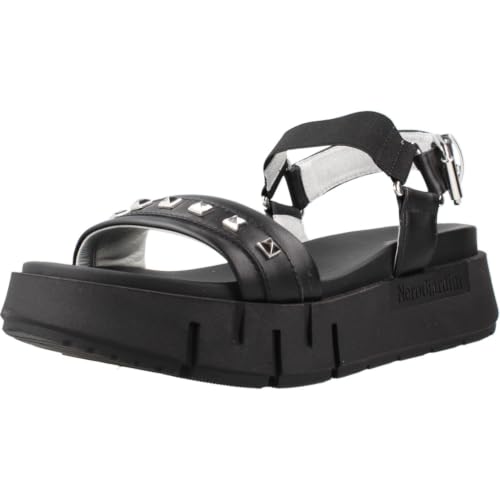 Nero Giardini E617065D Sandalias Mujer De Piel - Negro 38 EU