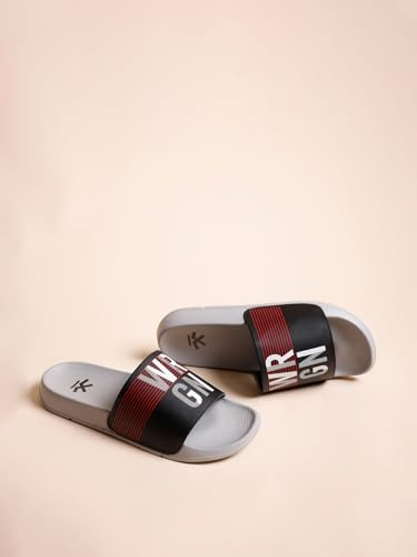 Image of WROGN Men's Anti-slip Sliders | Lightweight EVA Sole | Foam Padded Comfort