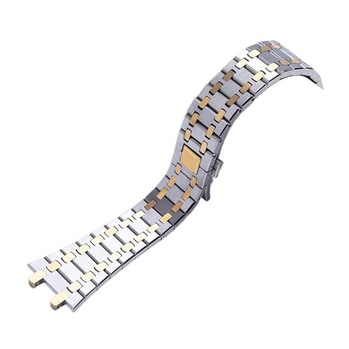 [g -] voh 21mm 26mm Y fB[X tXeXX`[uXbg AP ROYAL OAK 15400 26331 15500 EHb`Xgbv ܂肽݃obNΉ(Silver gold,21mm)