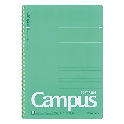 Carnet japonais KOKUYO Campus avec reliure souple haut de gamme vert