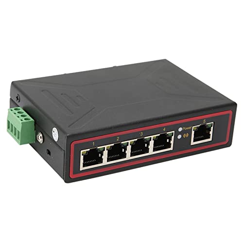 Commutateur réseau extérieur 5 ports Fast Ethernet pour rail DIN armoire technique