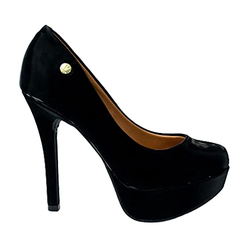 Scarpin Vizzano Salto Alto Meia Pata Glossy 1830501