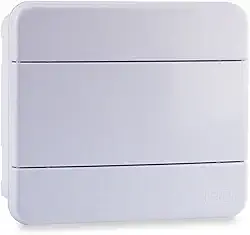 Force Line - Quadro distribuicao 8 disjuntores din br-sobrepor, branco