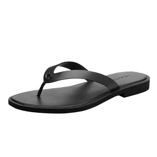 Coach Brianna Flip Flop : l'excellence des sandales plates en cuir noir