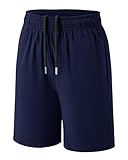 Somaibo Boys Athletic Shorts Kids Quick Dry Basketball Soccer Running Sports Gym Active Performance Shorts with Pockets 13-14 Years Navy