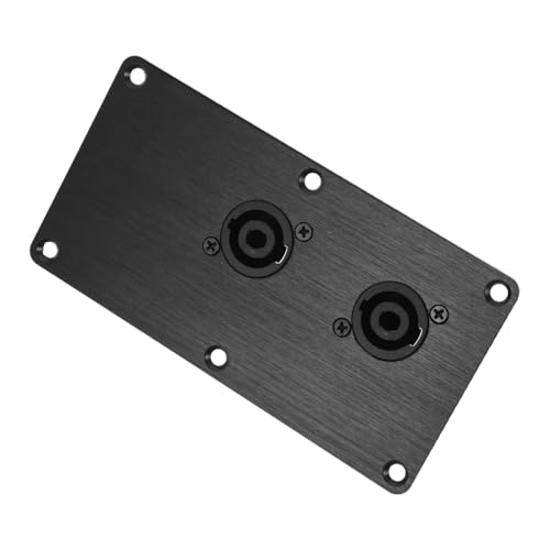 UTHCLO 音箱接?盒 アルミ合製デュアルピンコネクター搭載 音響端子パネル 高耐久バックプレート付き ステージ音響録音スタジオ用
