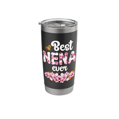 Best Nena Ever Gifts For Mother's Day Floral Flower Women Stainless Steel Insulated Tumbler