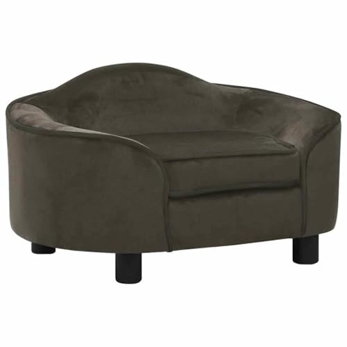 Lumanois Hundesofa Dunkelgrau 67x47x36 cm Plüsch, 7.4kg, 171087