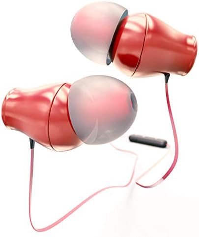 Wireless Bluetooth Earbuds Headphones with Microphone - Perfect for Smart Phones, Tablets, Laptops - Bluetooth 5.0 Magnetic Earphones - Best Noise Cancelling Buds (Red)