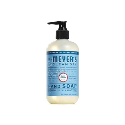 Image of Mrs. MEYER'S CLEAN DAY Liquid Hand Soap 4 Pack Variety, Honeysuckle, Rain Water, Compassion Flower, & Lemon Verbena, 12.4 OZ Each, 1 CT Variety Pack