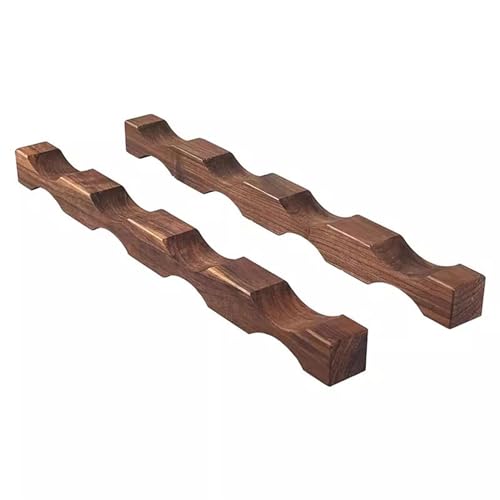 Soporte para botellas de vino de madera minimalista miniatura 1