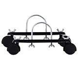 MoSundi Soporte de polea móvil para calentadores eléctricos, ruedas giratorias de 360°, construcción de acero al carbono, negro, paquete de 2