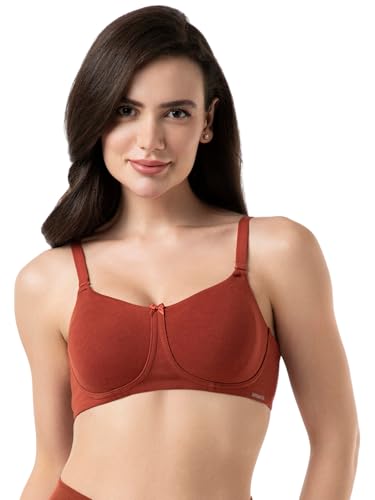 amanté T-Shirt Bra | Non Padded, Non Wired, Full Coverage, Cotton Bra - BRA75301 Burnt Henna