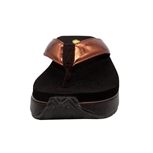 Image of Volatile Women's Cafe Metallic Thong Sandal | Casual Sandals