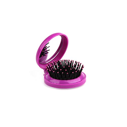 DONEGAL Pop - up spazzola per capelli, spazzola pieghevole con specchio