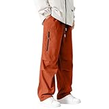 Cambkatl Waterproof Cargo Pants for Men Loose Straight Leg Versatile Hiking Casual Sweatpants with Multi-Pockets
