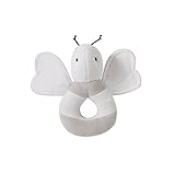 Burt's Bees Baby - Loop Bee Plush Toy, 100% Organic Cotton (Grey)