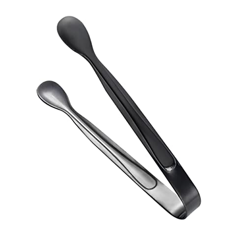 EIOLWJIEO Pince à Sucre Portable réutilisable Lavable Couleur Unie cueilleur de glaçons intérieur Cuisine Restaurant Nourriture Service Outil Pince, Noir