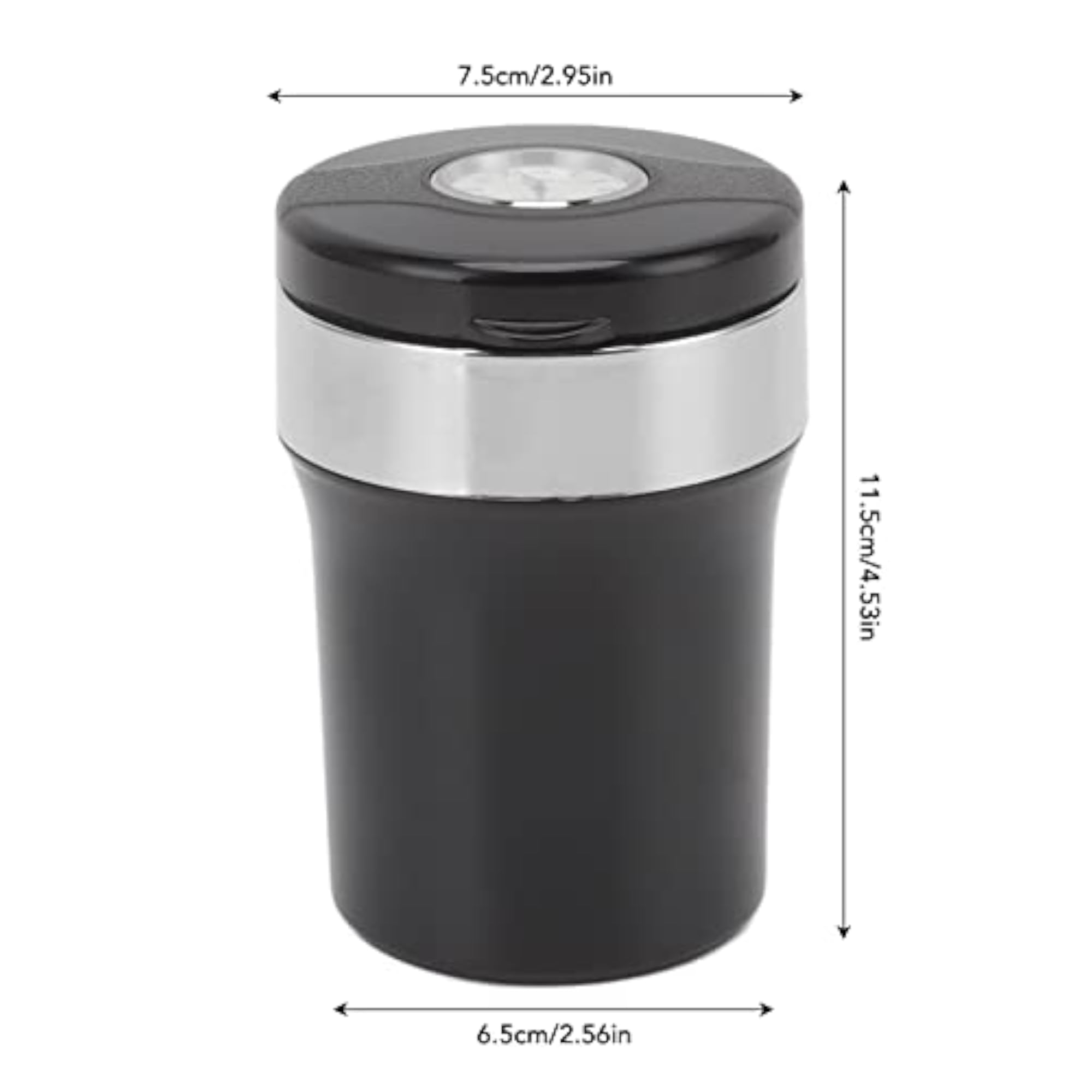 Mini Car Ashtray with LED Light Clock