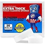 STK 20 Pack Extra Thick Magic Cleaning Pads - Eraser Sponge for All Surfaces - Kitchen-Bathroom-Furn