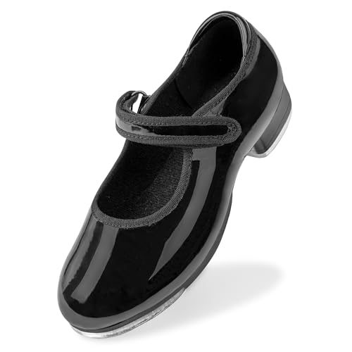 Stelle Tap Shoes for Girls Toddler Boys PU Leather Dance Shoes(Toddler/Little Kid/Big Kid)(Black,12ML) by Stelle - Used condition - US$20.44