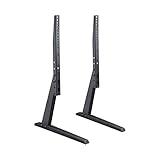 Puremounts pm-tvs-02 soporte para televisores con 94-178 cm (37-70 pulgadas), ajuste de altura de 5 niveles, gestión de cables, capacidad de carga: máx. 35,0 kg, vesa 600x400, negro