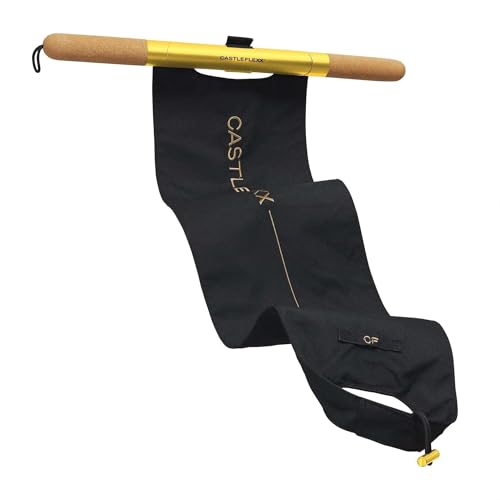 CastleFlexx Mobility and Full Body Strengthening Device | Non-Elastic Stretch Strap with Natural Premium Cork Handles for Stretching Exercise Physical Therapy and Yoga
