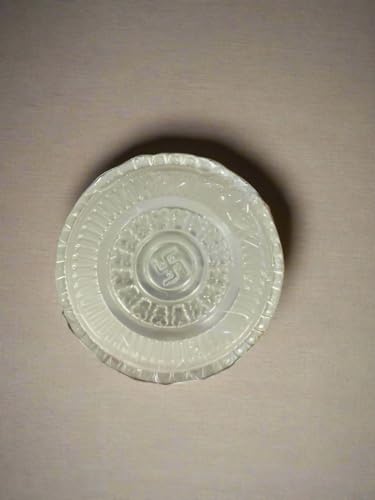 indiancraftsbykanika german silver small plate for pooja set of 10 pieces for housewarming/gift item