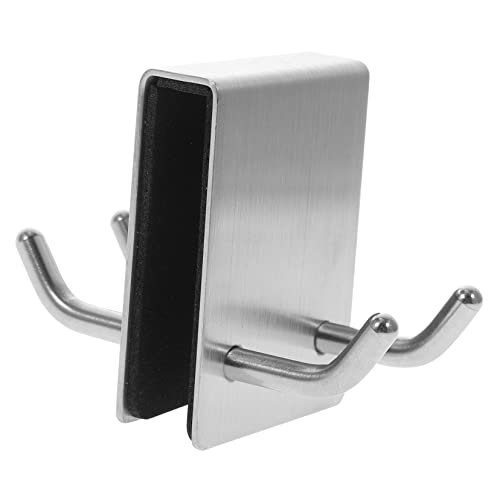 VILLFUL Glass Door Hook Shower Hook S Hooks Black Key Hanger Hooks Bathroom Hooks for Towels Hat Organizer Rack Suction Cup Hooks for Towels Black Shower Door Black Hook Silver Sponge