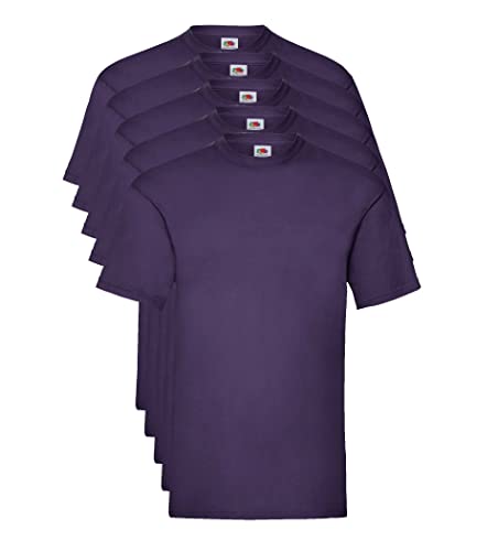 T-shirt homme Fruit of the Loom violet XL lot de 5 pour renouveler votre vestiaire