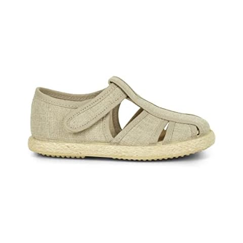 Pisamonas Sandalia Aberturas Lona Y Yute Crudo Talla 27 Cover