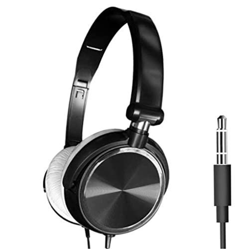 BWOFJGWH �|�[�^�u�� 3.5mm �L���w�b�h�Z�b�g �X�e���I �܂肽���ݎ��w�b�h�t�H��, �u���b�N