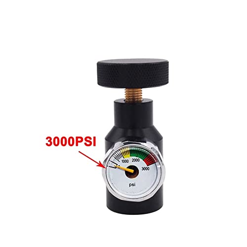 Heyxire Paintball Co2 Fill Adapter Compressed Air Fill Station Remote On or Off ASA Adapter with 3000psi Gauge - Thumbnail 3