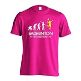 [アートワークスコウベ] バドミントン Tシャツ 半袖 練習着 ドライ バドミントンエボリューション ユニセックス S トロピカルピンク