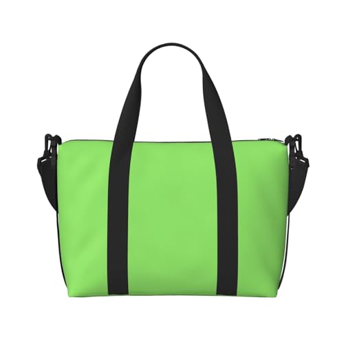 Phayah Solid Color Light Green Travel Duffel Bag,Sports Tote Gym Bag,Shoulder Weekender Overnight Bag For Women2