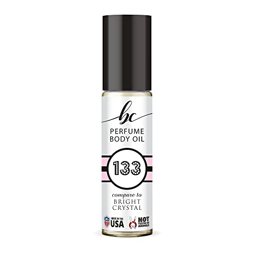 BIOCURA BC Perfume 133 Inspired by Bright Crystal For Women Replica Fragrance Body Oil Dupes Alcohol-Free Sample Travel Size Concentrated Long Lasting Roll-On 0.3 Fl Oz/10ml