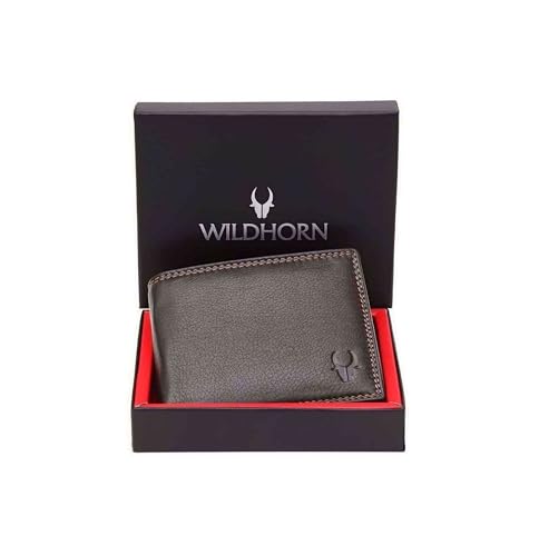 WildHorn® RFID Protected Genuine Leather Wallet for Men's