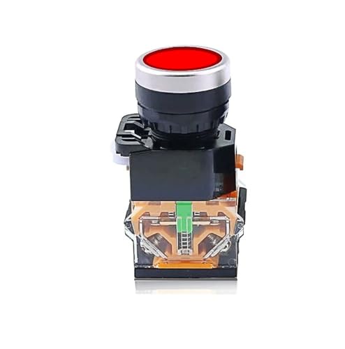 Bouton poussoir LA38 22mm jaune rotatif avec voyant LED 1NO1NC